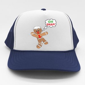 Oh Snap Gingerbread Funny Christmas Design Trucker Hat