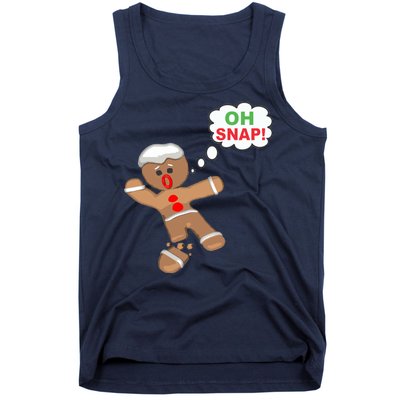 Oh Snap Gingerbread Funny Christmas Design Tank Top