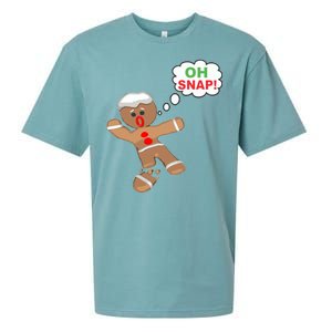 Oh Snap Gingerbread Funny Christmas Design Sueded Cloud Jersey T-Shirt