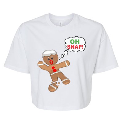 Oh Snap Gingerbread Funny Christmas Design Bella+Canvas Jersey Crop Tee