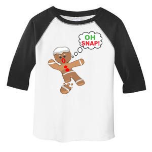 Oh Snap Gingerbread Funny Christmas Design Toddler Fine Jersey T-Shirt