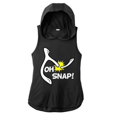 Oh Snap Lucky Wishbone Thanksgiving Ladies PosiCharge Tri-Blend Wicking Draft Hoodie Tank