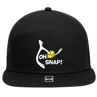 Oh Snap Lucky Wishbone Thanksgiving 7 Panel Mesh Trucker Snapback Hat