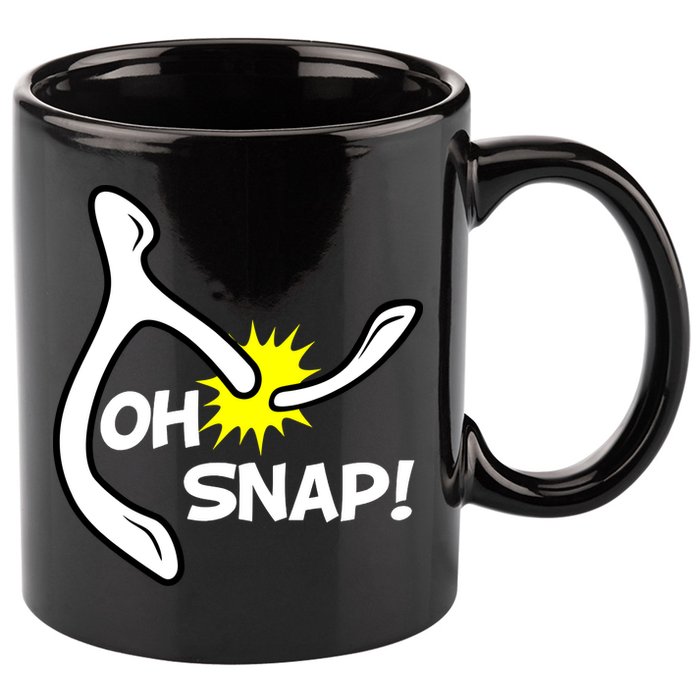 Oh Snap Lucky Wishbone Thanksgiving 11oz C Handle Ceramic Mug