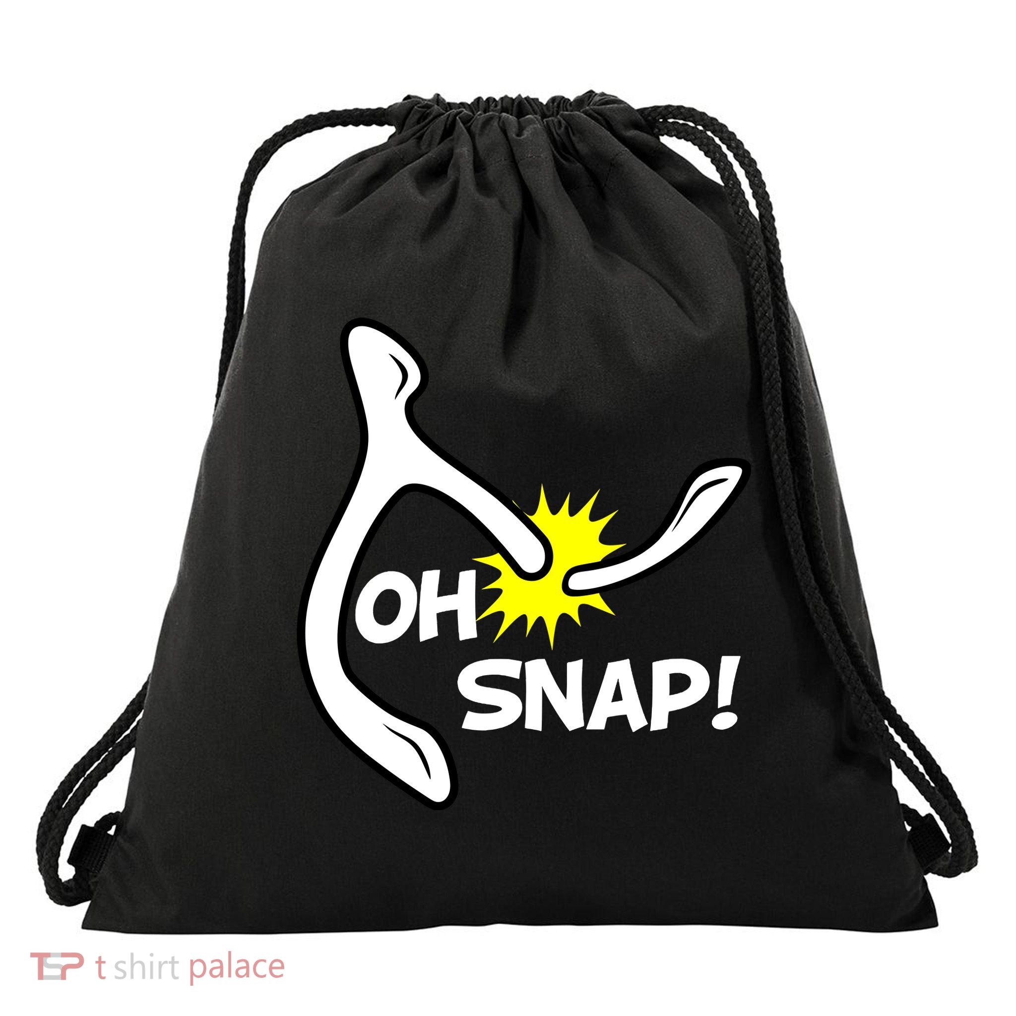 Oh Snap Lucky Wishbone Thanksgiving Drawstring Bag