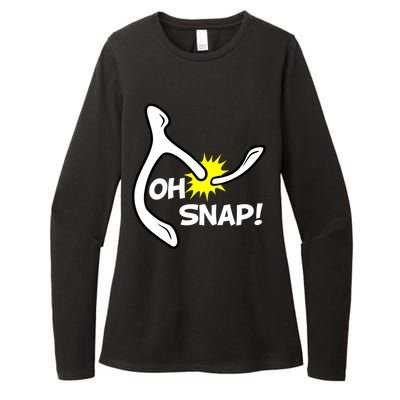 Oh Snap Lucky Wishbone Thanksgiving Womens CVC Long Sleeve Shirt