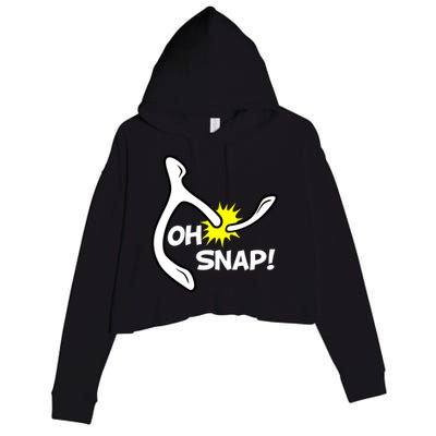 Oh Snap Lucky Wishbone Thanksgiving Crop Fleece Hoodie