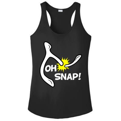 Oh Snap Lucky Wishbone Thanksgiving Ladies PosiCharge Competitor Racerback Tank