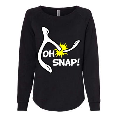 Oh Snap Lucky Wishbone Thanksgiving Womens California Wash Sweatshirt