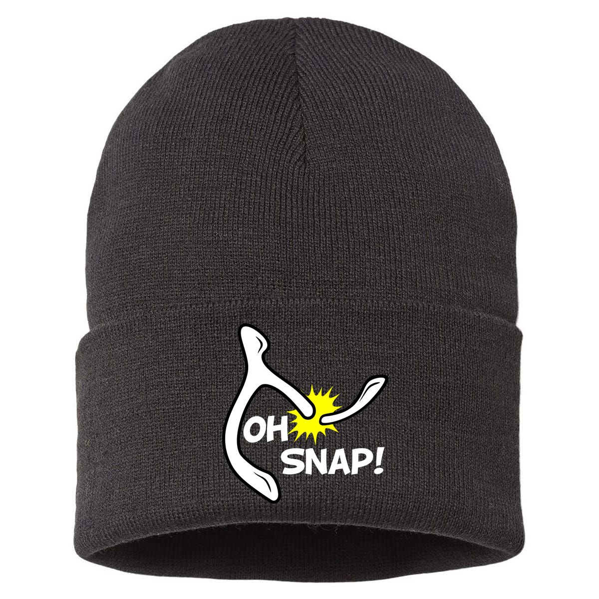Oh Snap Lucky Wishbone Thanksgiving Sustainable Knit Beanie