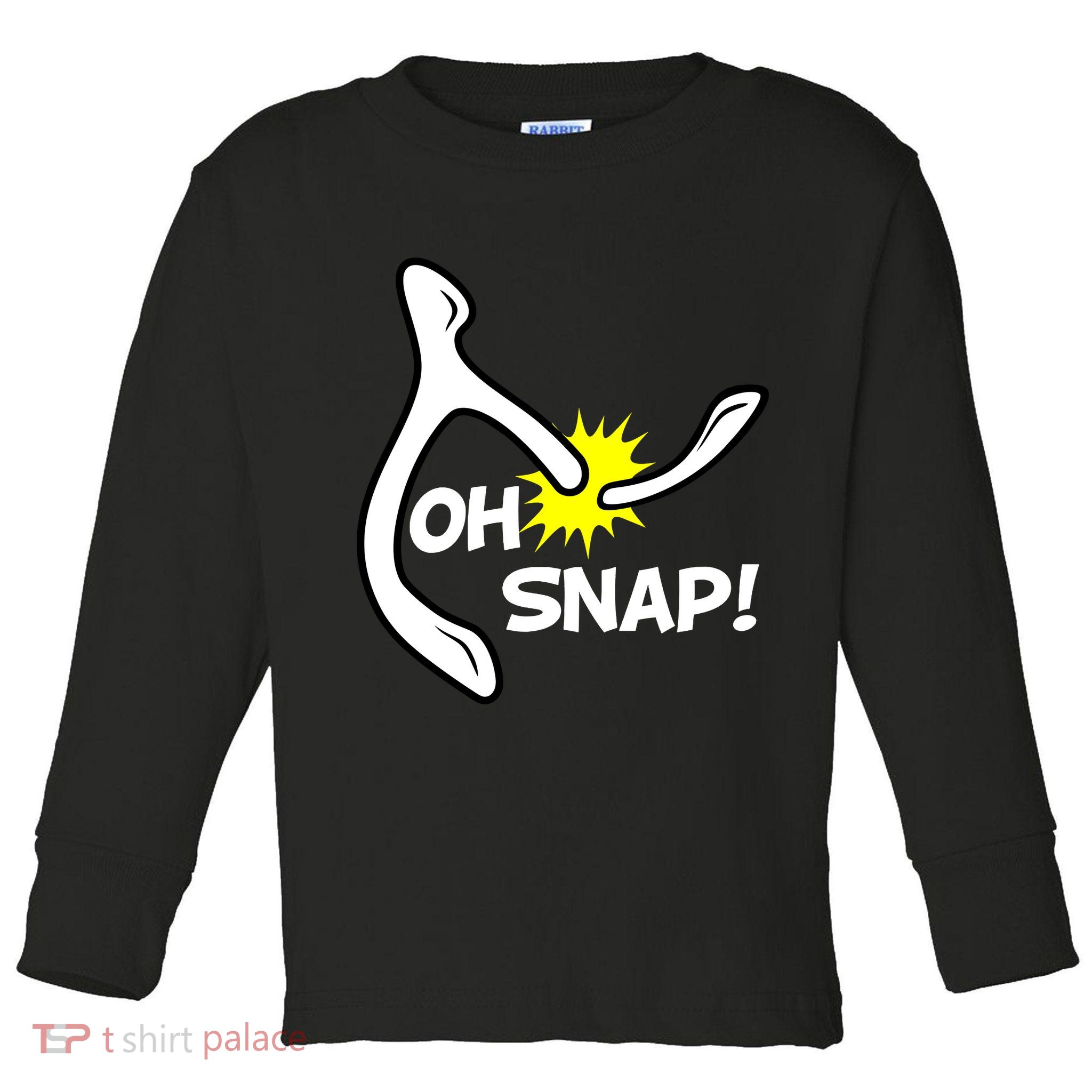 Oh Snap Lucky Wishbone Thanksgiving Toddler Long Sleeve Shirt