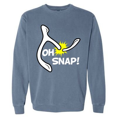 Oh Snap Lucky Wishbone Thanksgiving Garment-Dyed Sweatshirt