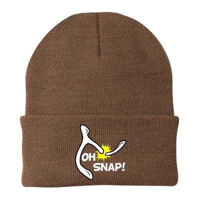 Oh Snap Lucky Wishbone Thanksgiving Knit Cap Winter Beanie