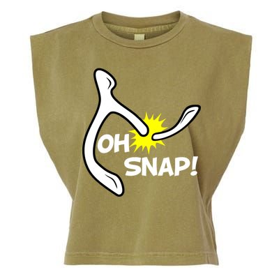 Oh Snap Lucky Wishbone Thanksgiving Garment-Dyed Women's Muscle Tee