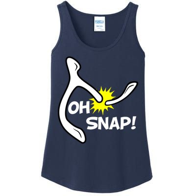 Oh Snap Lucky Wishbone Thanksgiving Ladies Essential Tank