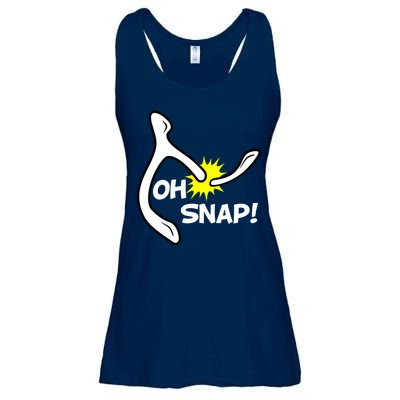 Oh Snap Lucky Wishbone Thanksgiving Ladies Essential Flowy Tank