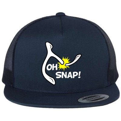 Oh Snap Lucky Wishbone Thanksgiving Flat Bill Trucker Hat