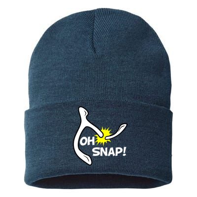 Oh Snap Lucky Wishbone Thanksgiving Sustainable Knit Beanie