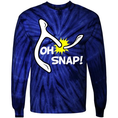 Oh Snap Lucky Wishbone Thanksgiving Tie-Dye Long Sleeve Shirt