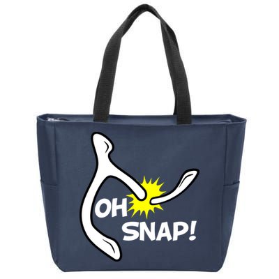 Oh Snap Lucky Wishbone Thanksgiving Zip Tote Bag