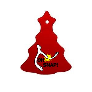 Oh Snap Lucky Wishbone Thanksgiving Ceramic Tree Ornament