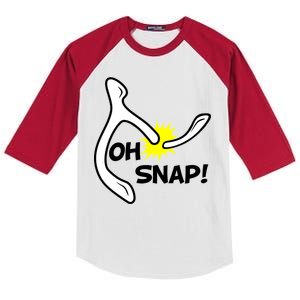 Oh Snap Lucky Wishbone Thanksgiving Kids Colorblock Raglan Jersey