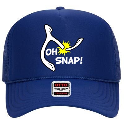 Oh Snap Lucky Wishbone Thanksgiving High Crown Mesh Back Trucker Hat