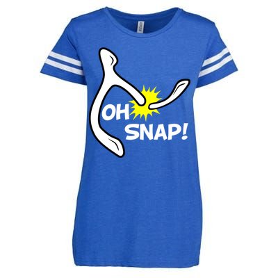 Oh Snap Lucky Wishbone Thanksgiving Enza Ladies Jersey Football T-Shirt