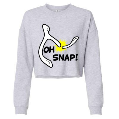 Oh Snap Lucky Wishbone Thanksgiving Cropped Pullover Crew