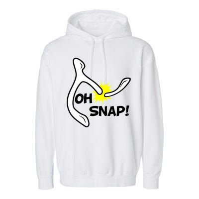 Oh Snap Lucky Wishbone Thanksgiving Garment-Dyed Fleece Hoodie