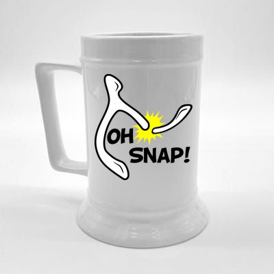 Oh Snap Lucky Wishbone Thanksgiving Beer Stein