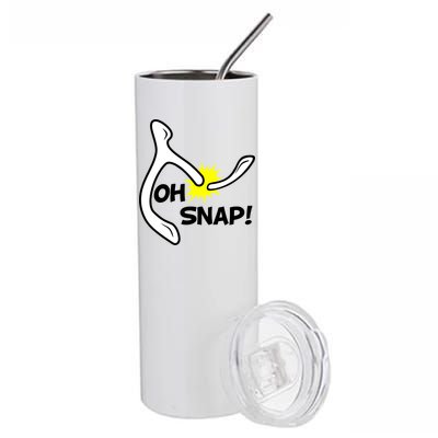 Oh Snap Lucky Wishbone Thanksgiving Stainless Steel Tumbler