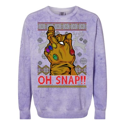 Oh Snap Ugly Christmas Sweater Design Colorblast Crewneck Sweatshirt