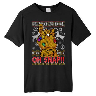 Oh Snap Ugly Christmas Sweater Design Tall Fusion ChromaSoft Performance T-Shirt