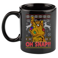 Oh Snap Ugly Christmas Sweater Design 11oz C Handle Ceramic Mug