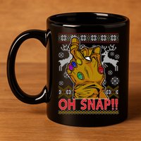 Oh Snap Ugly Christmas Sweater Design 11oz C Handle Ceramic Mug