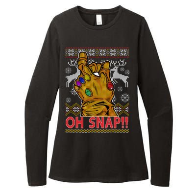 Oh Snap Ugly Christmas Sweater Design Womens CVC Long Sleeve Shirt