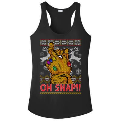 Oh Snap Ugly Christmas Sweater Design Ladies PosiCharge Competitor Racerback Tank