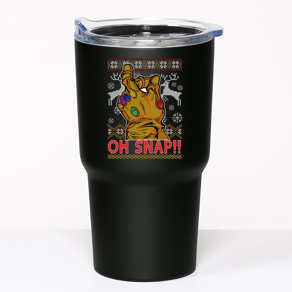 Oh Snap Ugly Christmas Sweater Design Tumbler