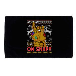 Oh Snap Ugly Christmas Sweater Design Microfiber Hand Towel