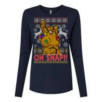 Oh Snap Ugly Christmas Sweater Design Womens Cotton Relaxed Long Sleeve T-Shirt