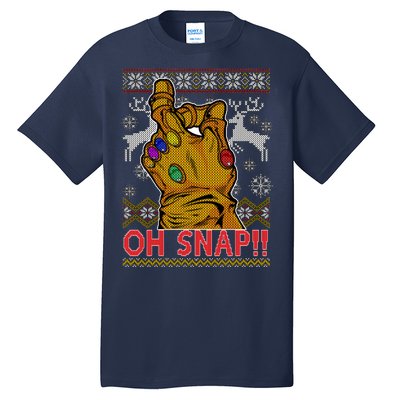 Oh Snap Ugly Christmas Sweater Design Tall T-Shirt