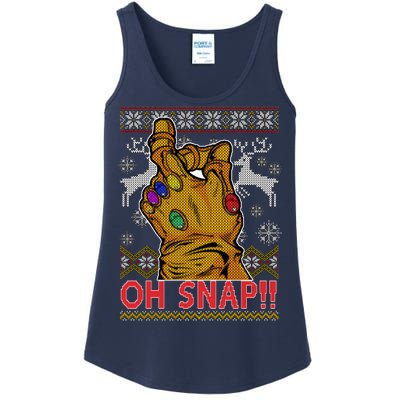 Oh Snap Ugly Christmas Sweater Design Ladies Essential Tank