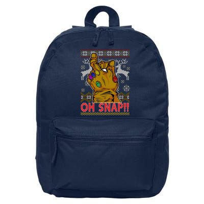 Oh Snap Ugly Christmas Sweater Design 16 in Basic Backpack