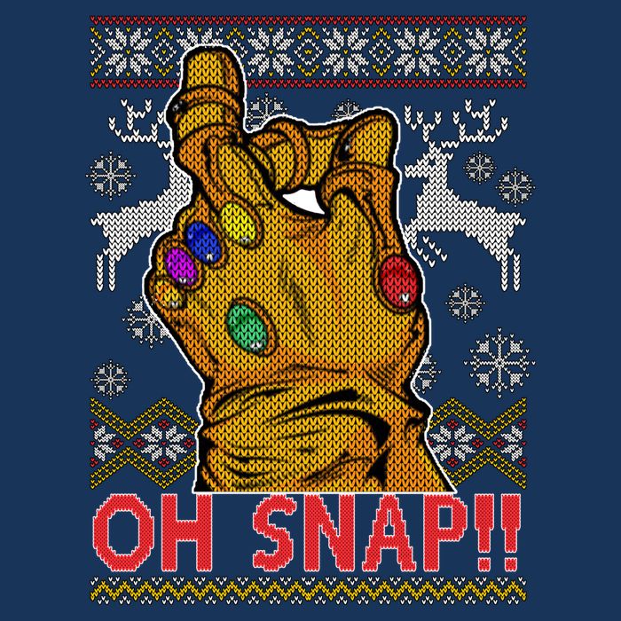 Oh Snap Ugly Christmas Sweater Design 16 in Basic Backpack
