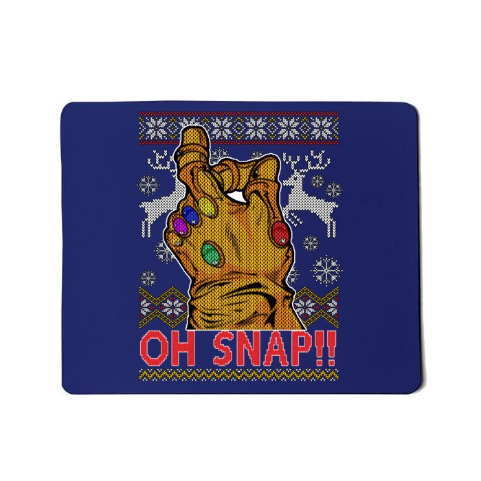 Oh Snap Ugly Christmas Sweater Design Mousepad