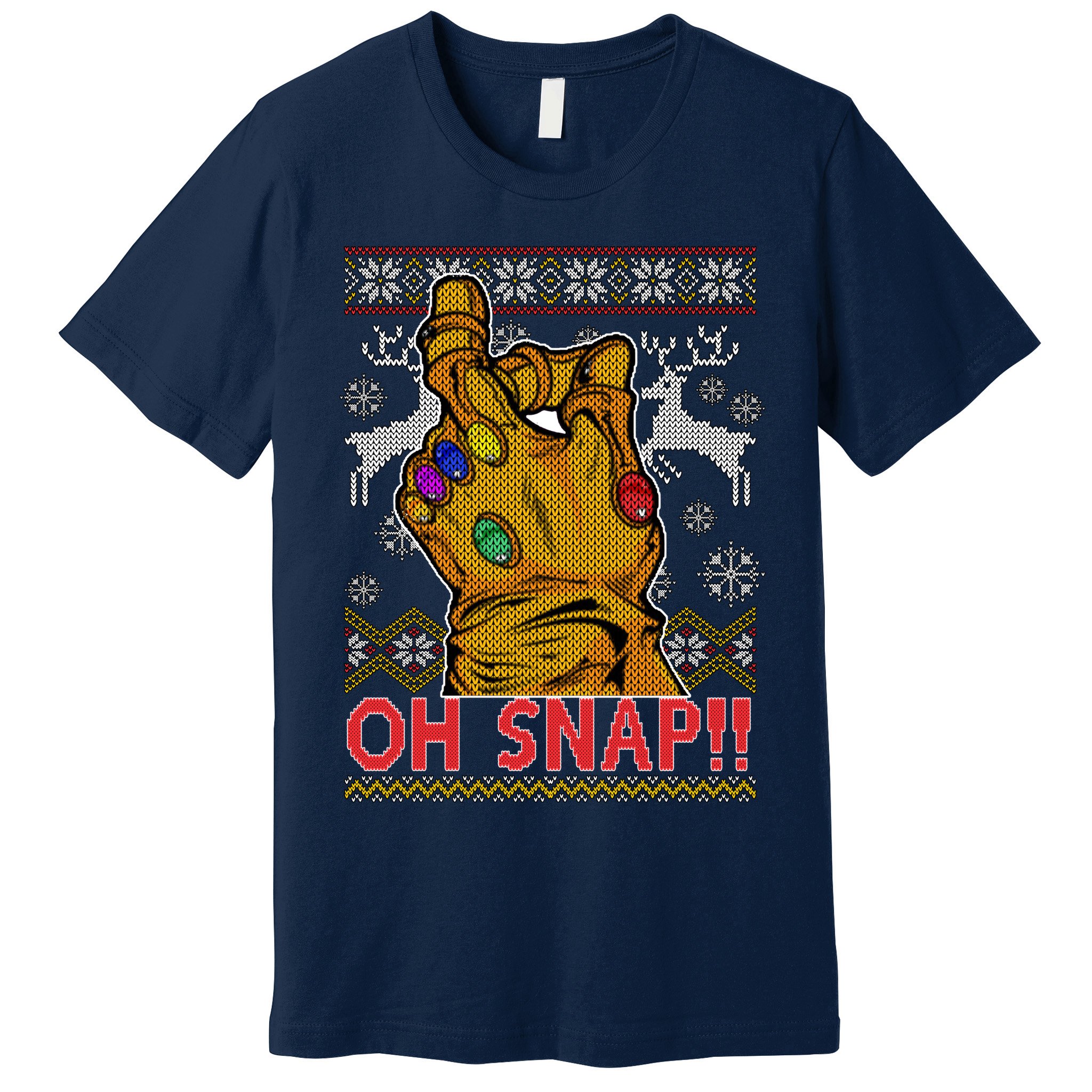 Oh Snap Ugly Christmas Sweater Design Premium T-Shirt