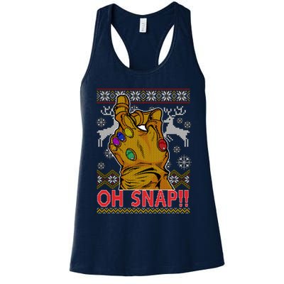 Oh Snap Ugly Christmas Sweater Design Womens Tank Top
