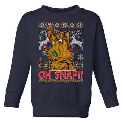 Oh Snap Ugly Christmas Sweater Design Toddler Sweatshirt