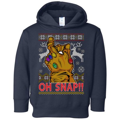 Oh Snap Ugly Christmas Sweater Design Toddler Hoodie